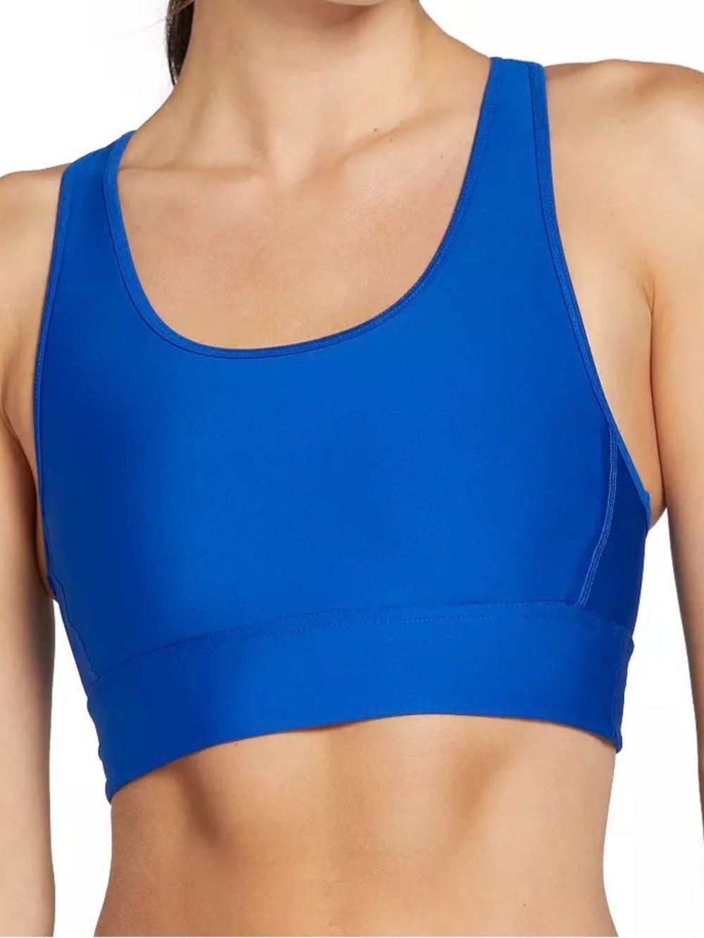 DSG Bold Blue Racerback Sports Crop top- size S(?)